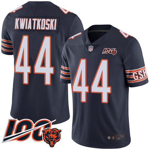 Chicago Bears Limited Navy Blue Men Nick Kwiatkoski Home Jersey NFL Football #44 100th Season